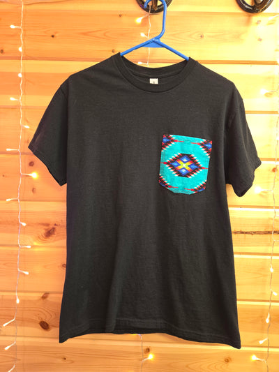 Turquoise Pendleton Pocket Tee