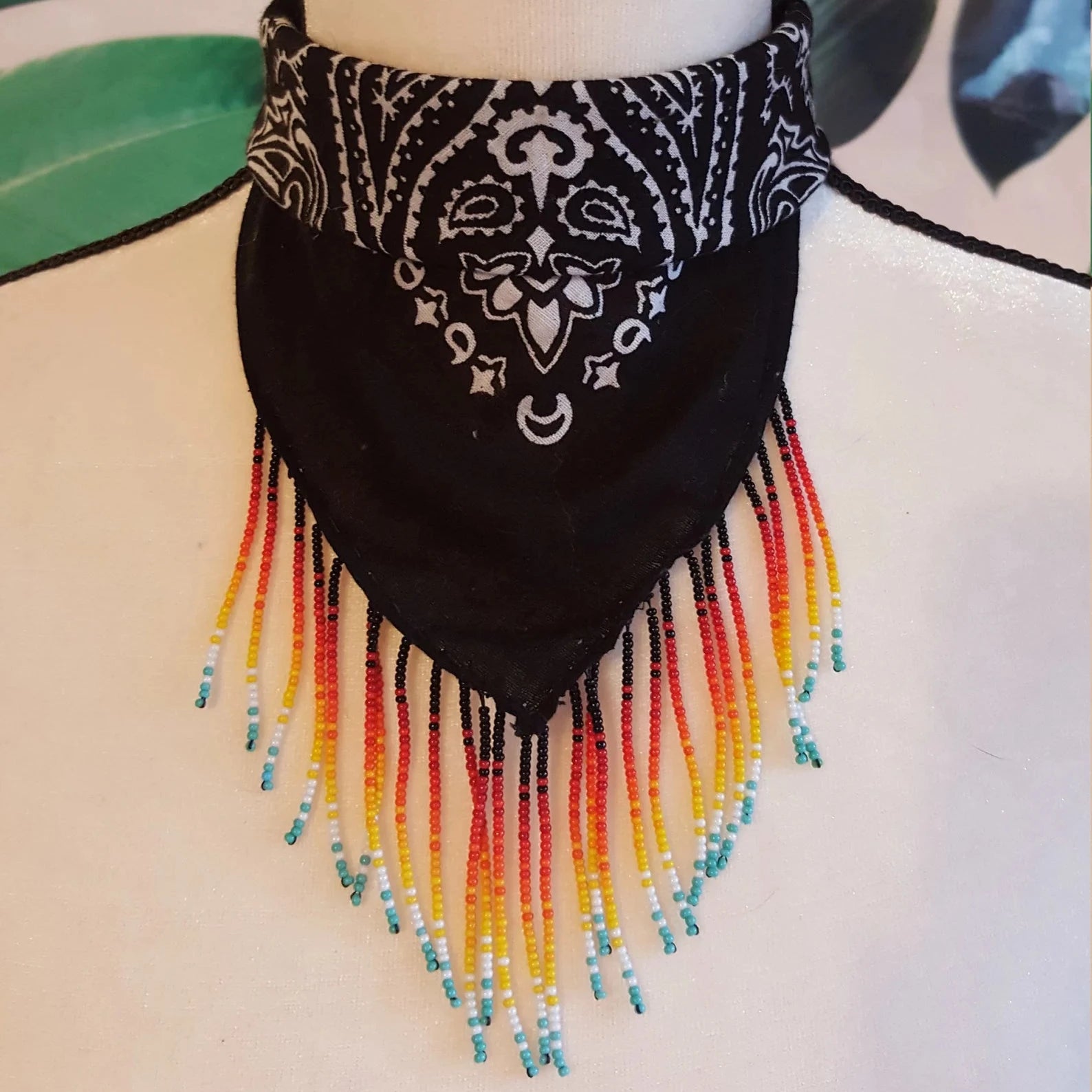 Desert Sunset Beaded Bandana